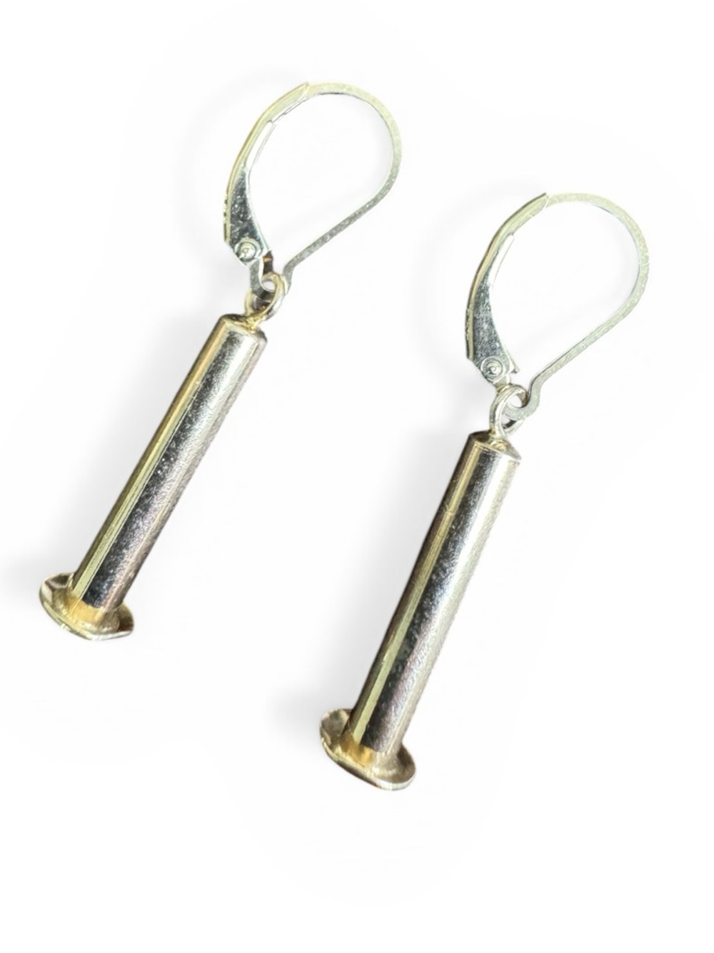 Sterling Silver Fuse Cylindrical Tube  Earrings